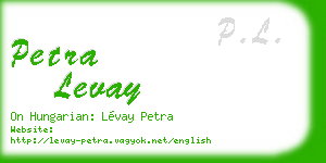 petra levay business card